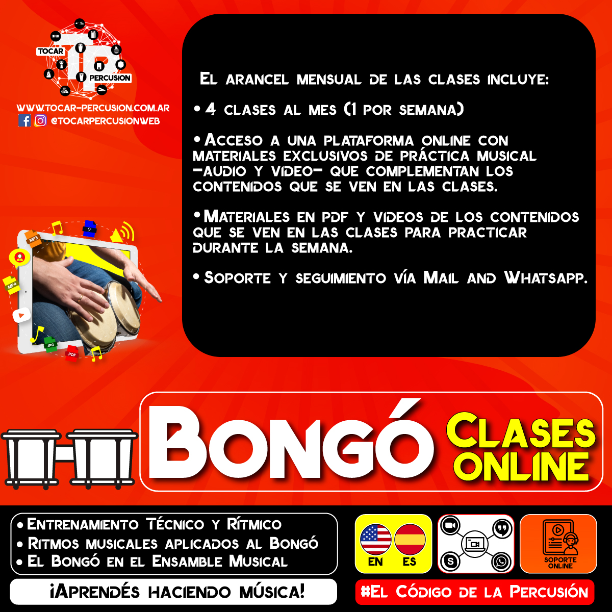 Clases Online de Bongó