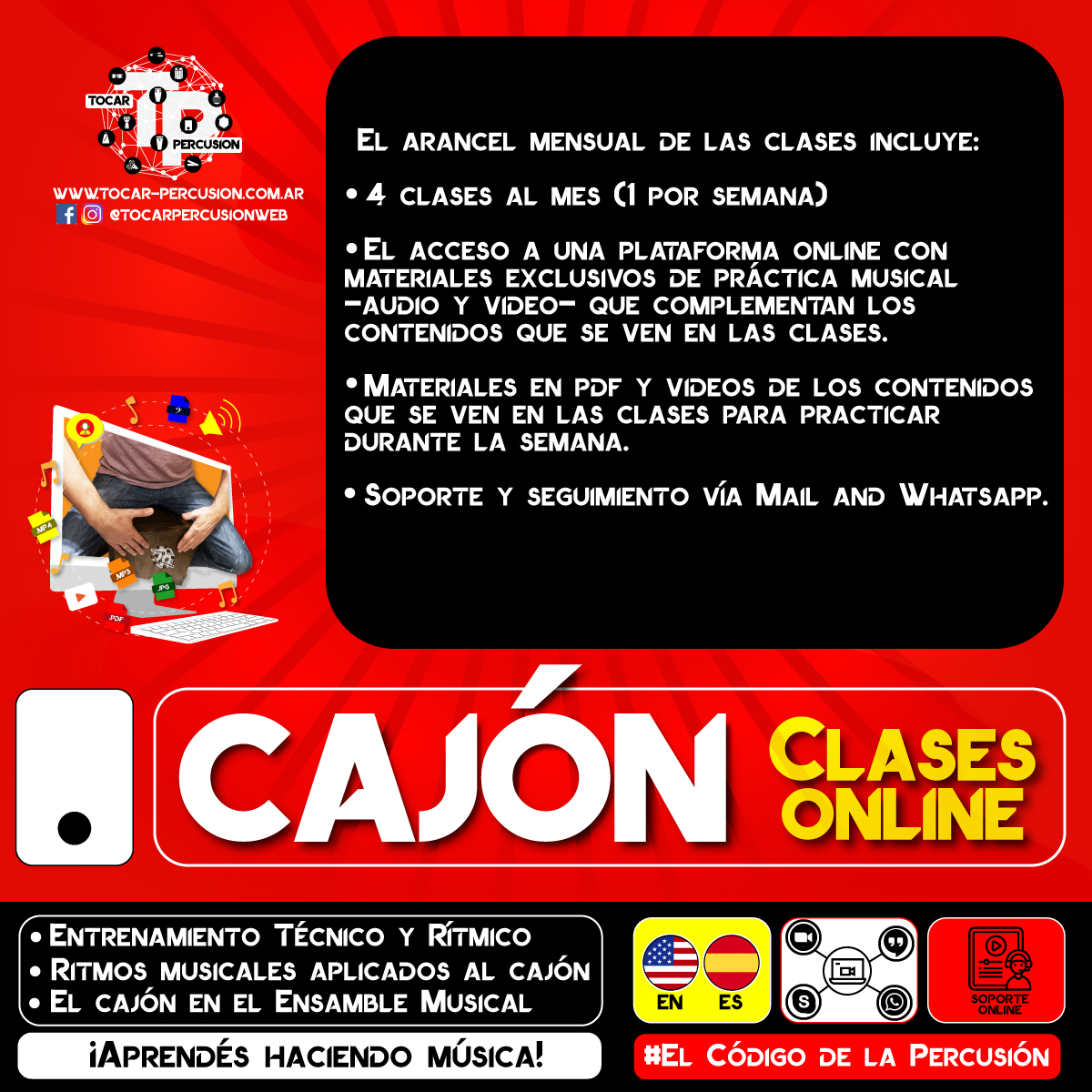 Clases Online de Cajón Peruano