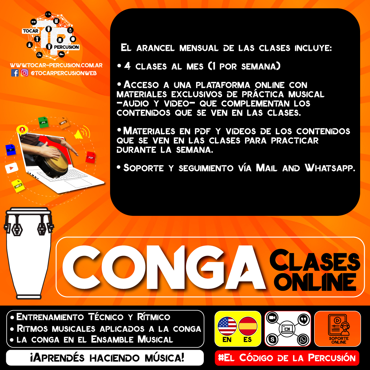 Clases Online de Congas
