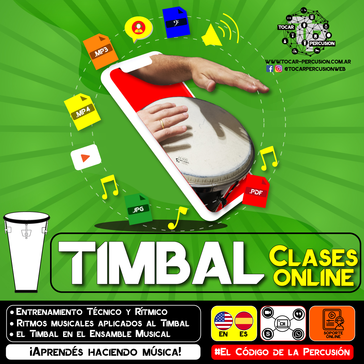 Clases Online de Timbal Brasilero